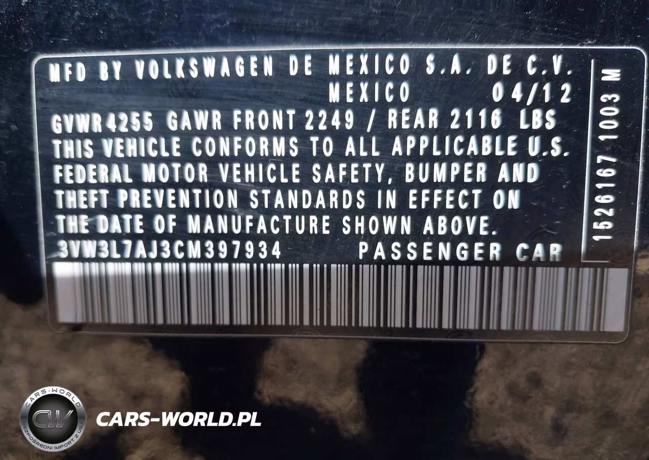 2012 Volkswagen Jetta 2.0L Tdi VIN:3VW3L7AJ3CM397934 - 9