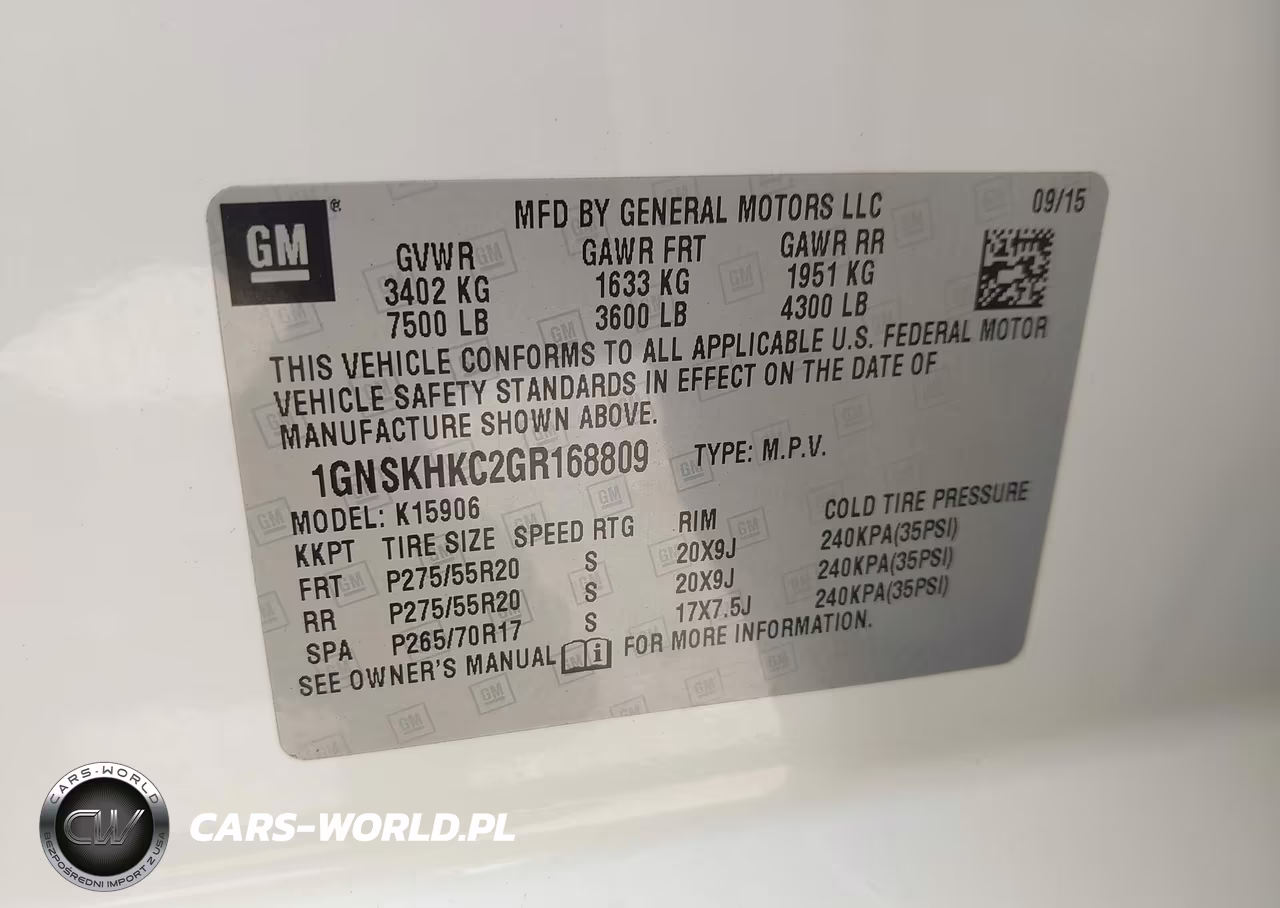 2016 Chevrolet Suburban Lt VIN:1GNSKHKC2GR168809 - 9