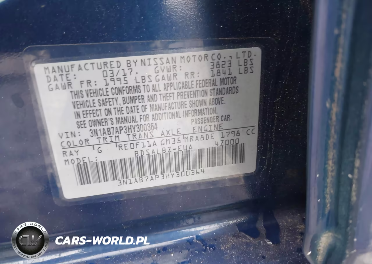 2017 Nissan Sentra S VIN:3N1AB7AP3HY300364 - 9