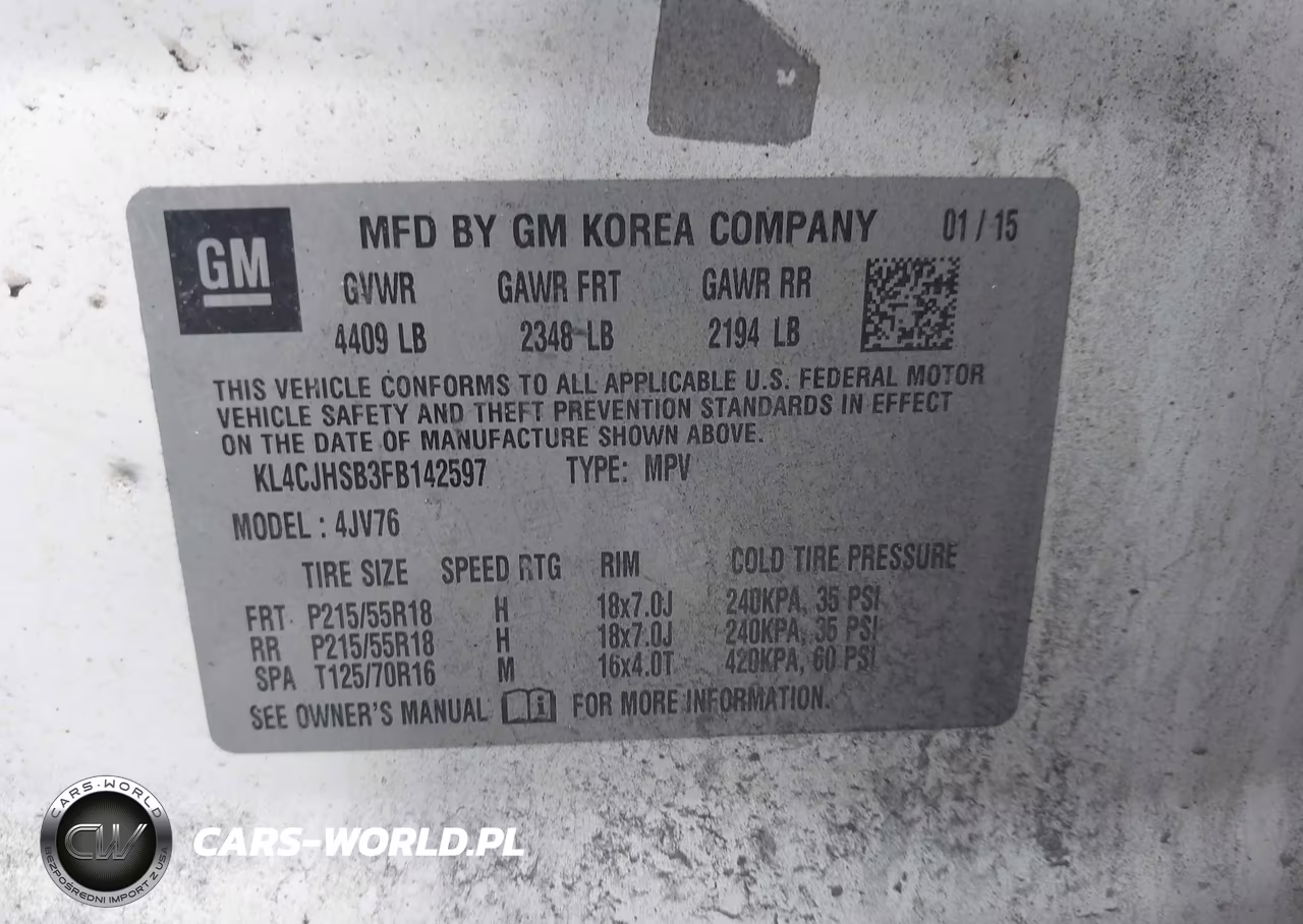 2015 Buick Encore Premium VIN:KL4CJHSB3FB142597 - 9