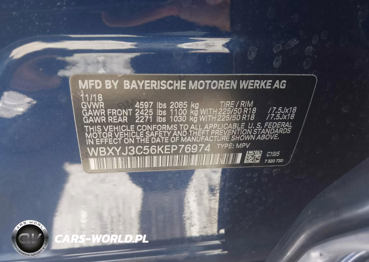 2019 BMW X2 Sdrive28I VIN:WBXYJ3C56KEP76974 - 9