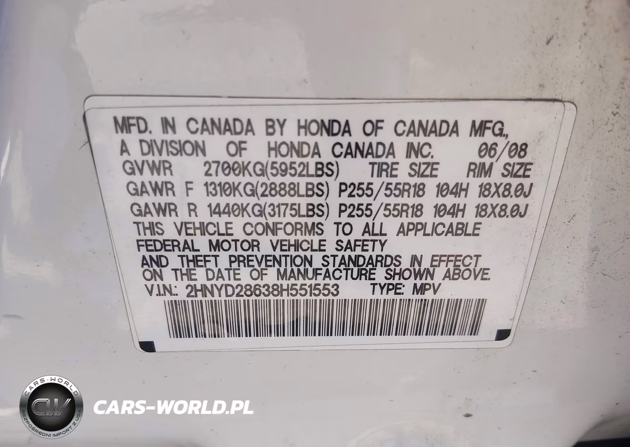 2008 Acura Mdx Technology Package VIN:2HNYD28638H551553 - 9