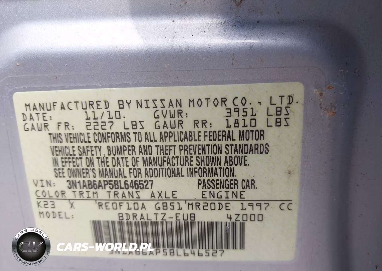 2011 Nissan Sentra 2.0Sr VIN:3N1AB6AP5BL646527 - 9