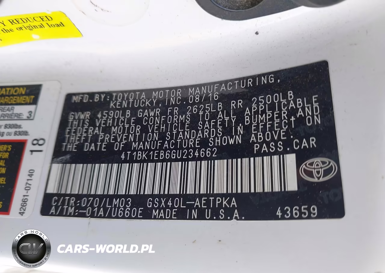 2016 Toyota Avalon Limited VIN:4T1BK1EB6GU234662 - 9
