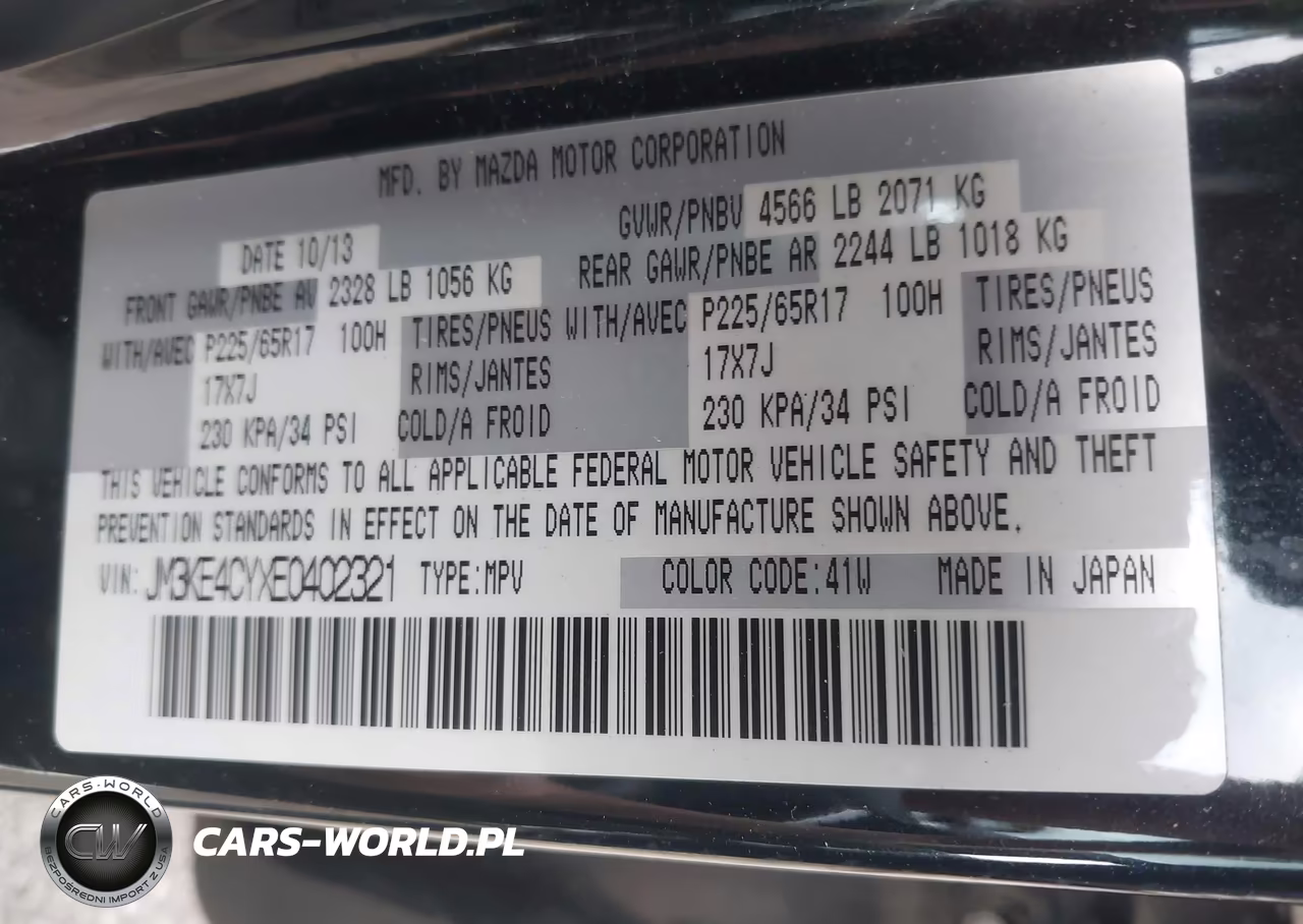 2014 Mazda Cx-5 Touring VIN:JM3KE4CYXE0402321 - 9