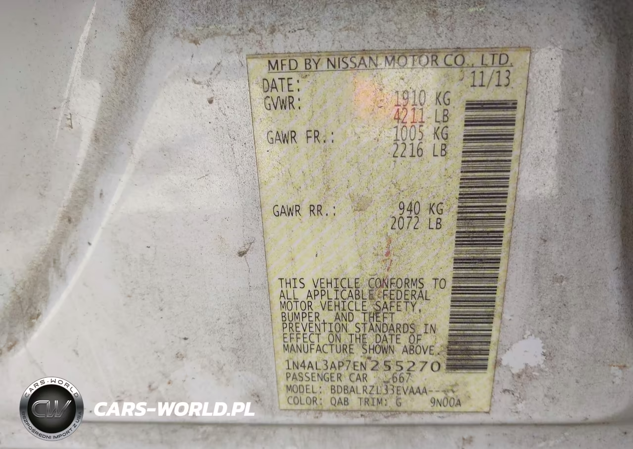 2014 Nissan Altima 2.5 S VIN:1N4AL3AP7EN255270 - 9