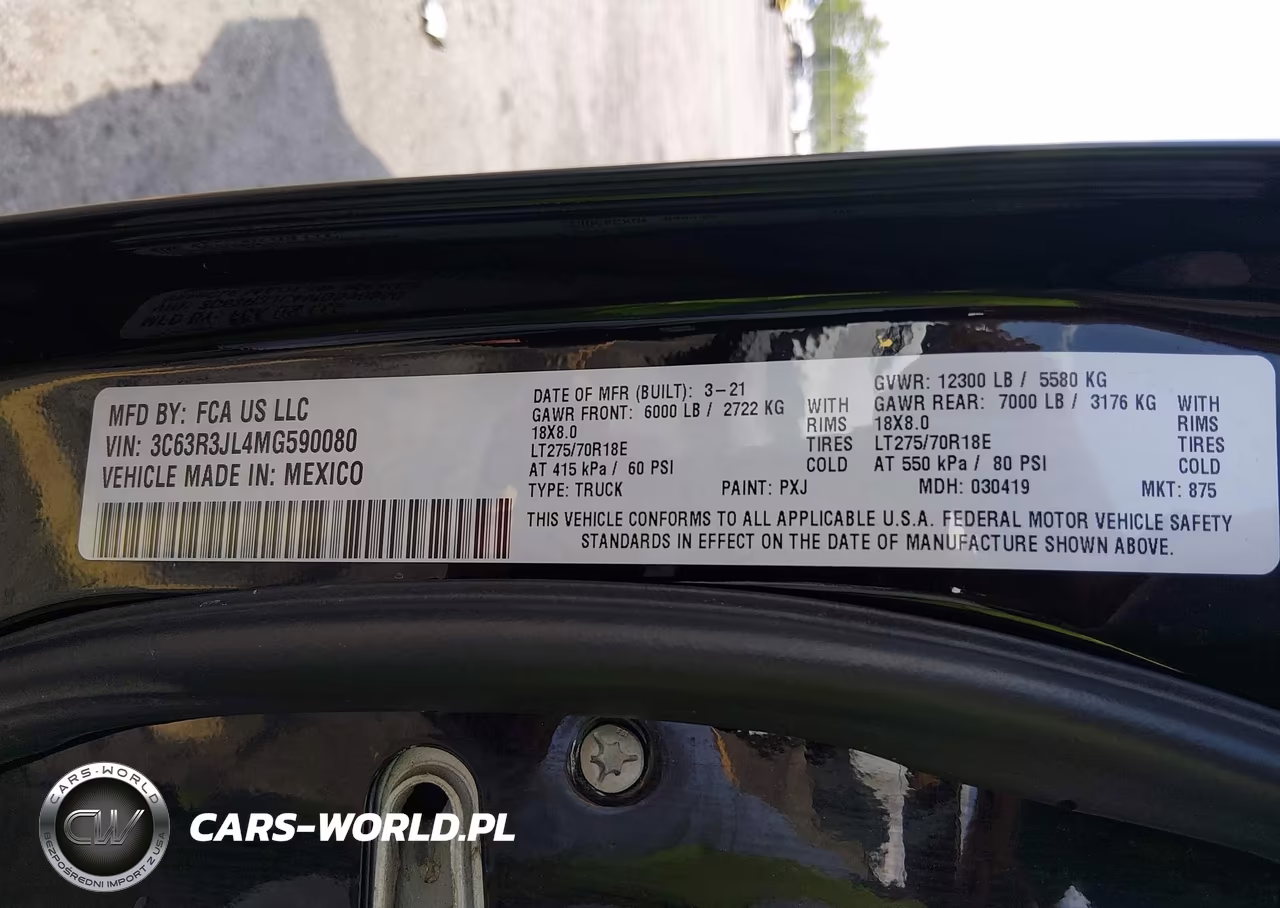 2021 Ram 3500 Laramie 4X4 8' Box VIN:3C63R3JL4MG590080 - 8