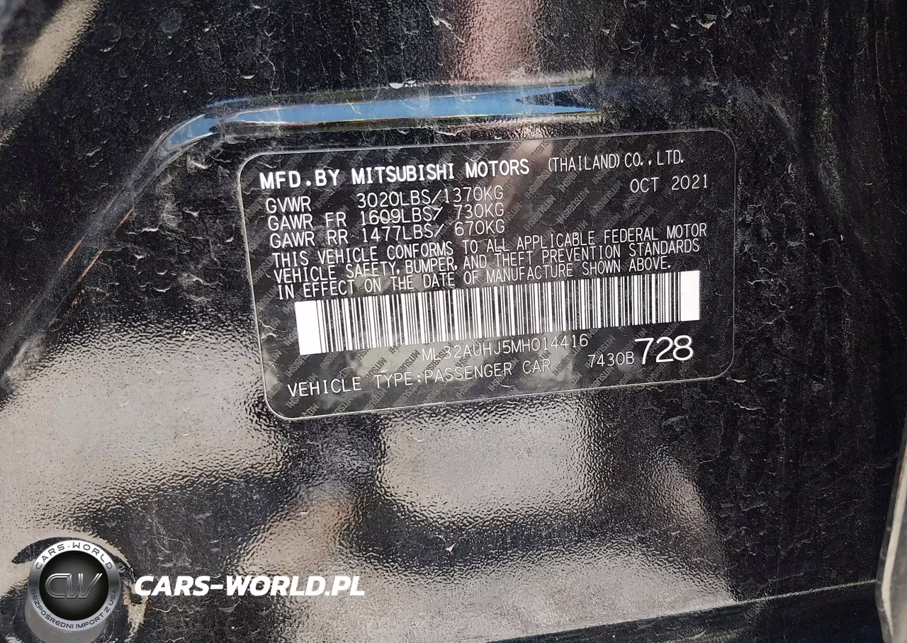 2021 Mitsubishi Mirage Carbonite Edition-Es-Le VIN:ML32AUHJ5MH014416 - 9