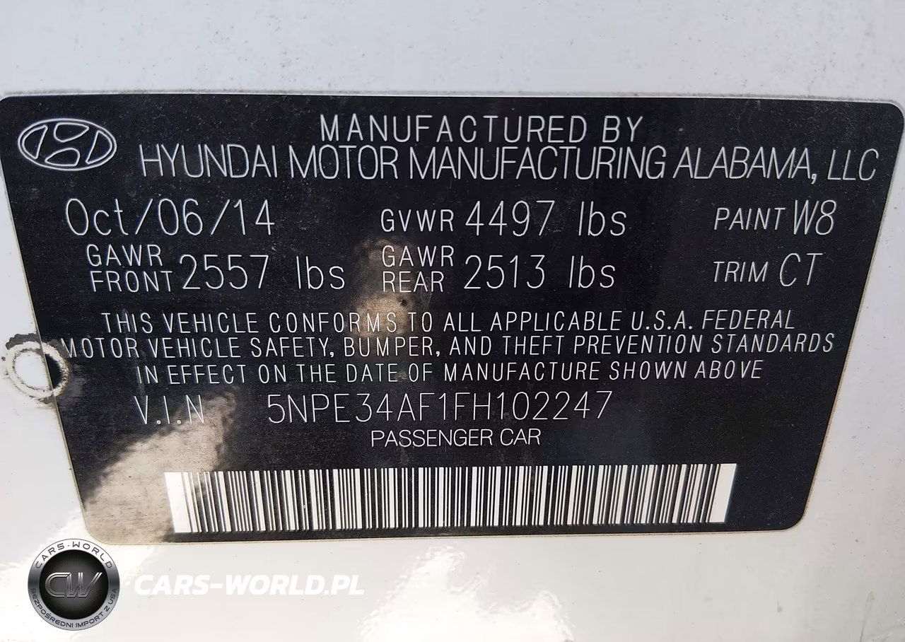 2015 Hyundai Sonata Limited VIN:5NPE34AF1FH102247 - 9