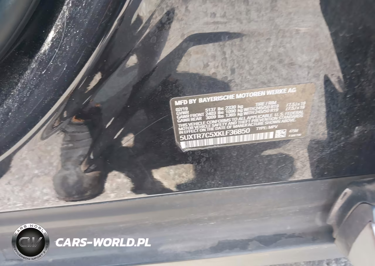 2019 BMW X3 Sdrive30I VIN:5UXTR7C5XKLF36850 - 9