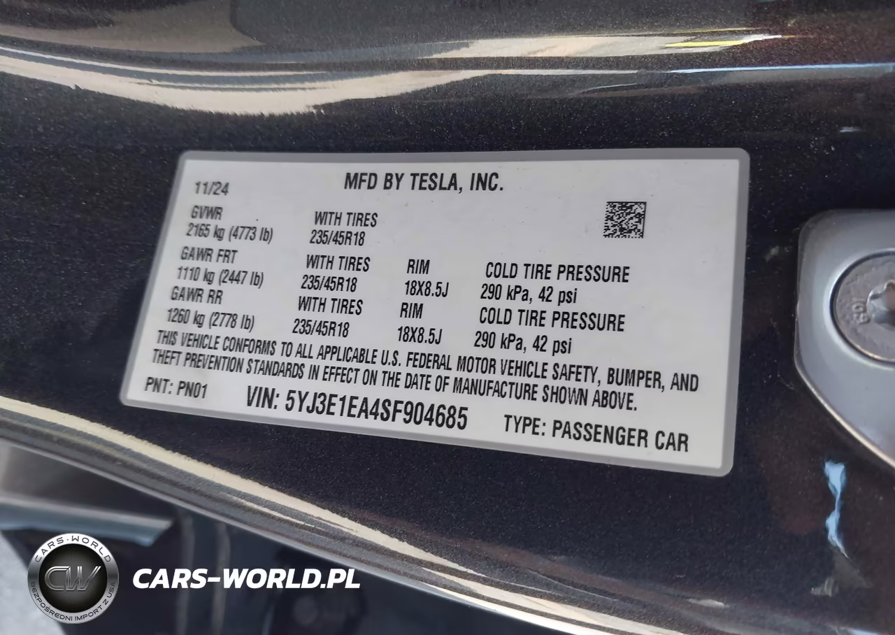 2025 Tesla Model 3 Long Range Rear-Wheel Drive-Standard Rear-Wheel Drive VIN:5YJ3E1EA4SF904685 - 9