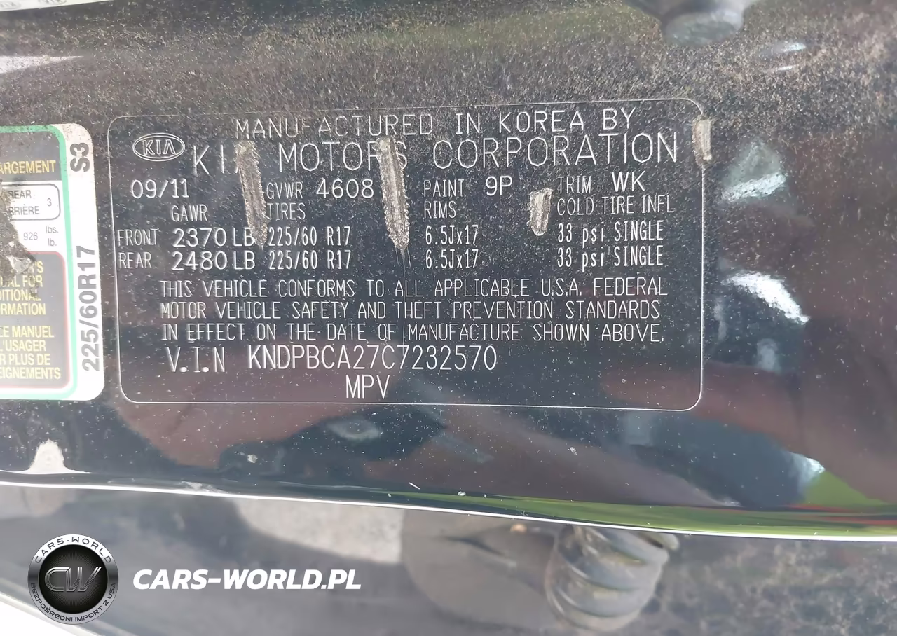 2012 Kia Sportage Lx VIN:KNDPBCA27C7232570 - 9