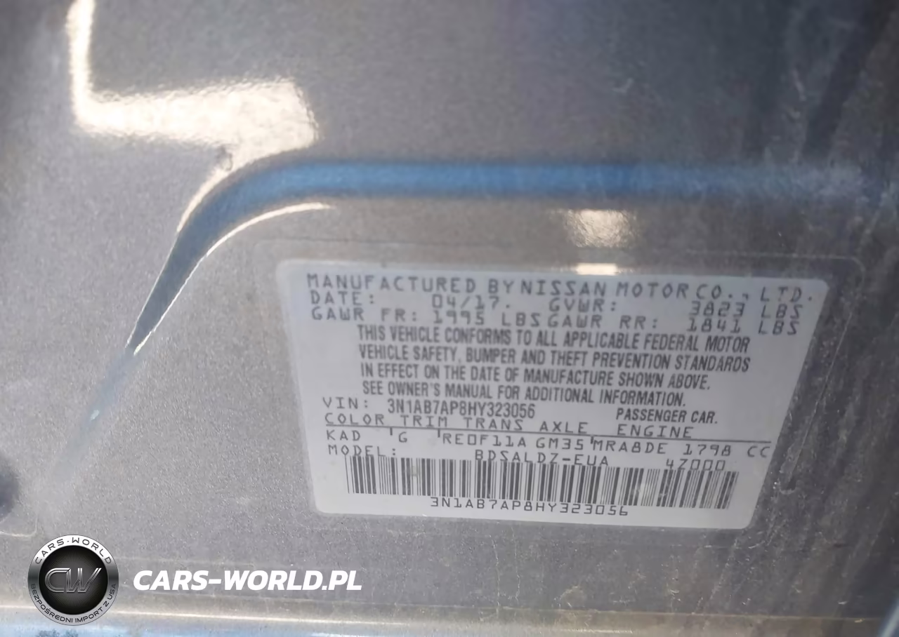 2017 Nissan Sentra Sv VIN:3N1AB7AP8HY323056 - 9