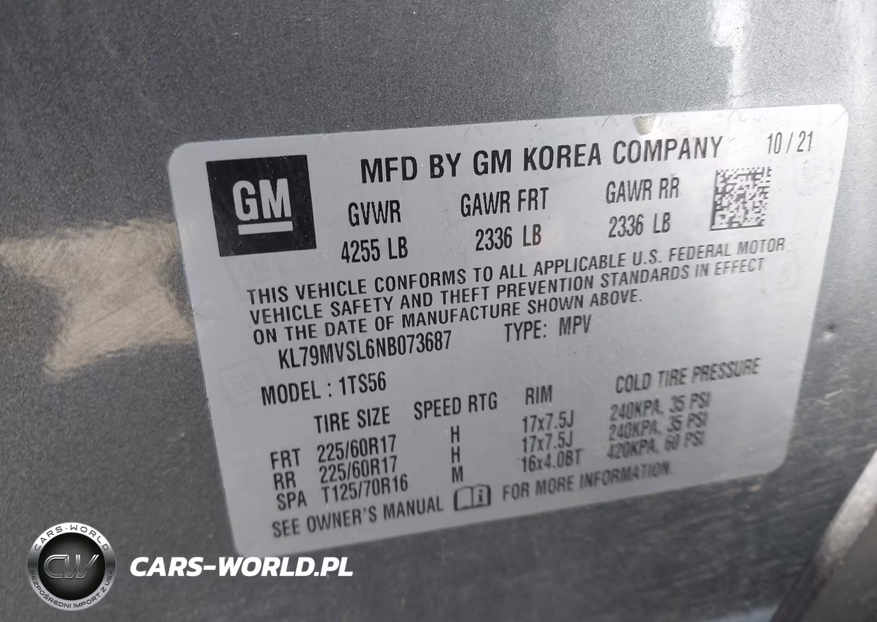 2022 Chevrolet Trailblazer Fwd Activ VIN:KL79MVSL6NB073687 - 9