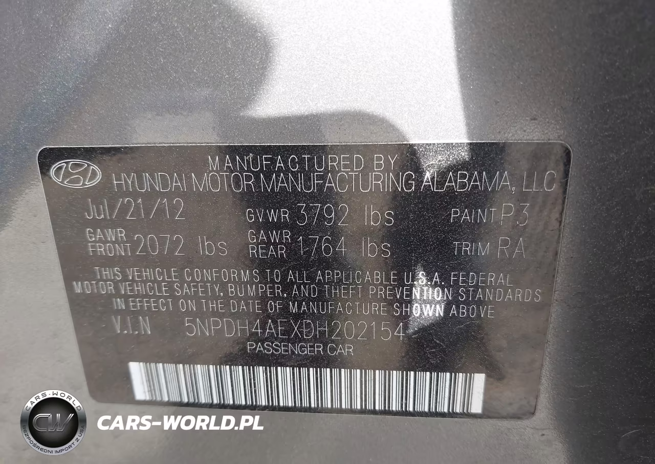 2013 Hyundai Elantra Gls VIN:5NPDH4AEXDH202154 - 9