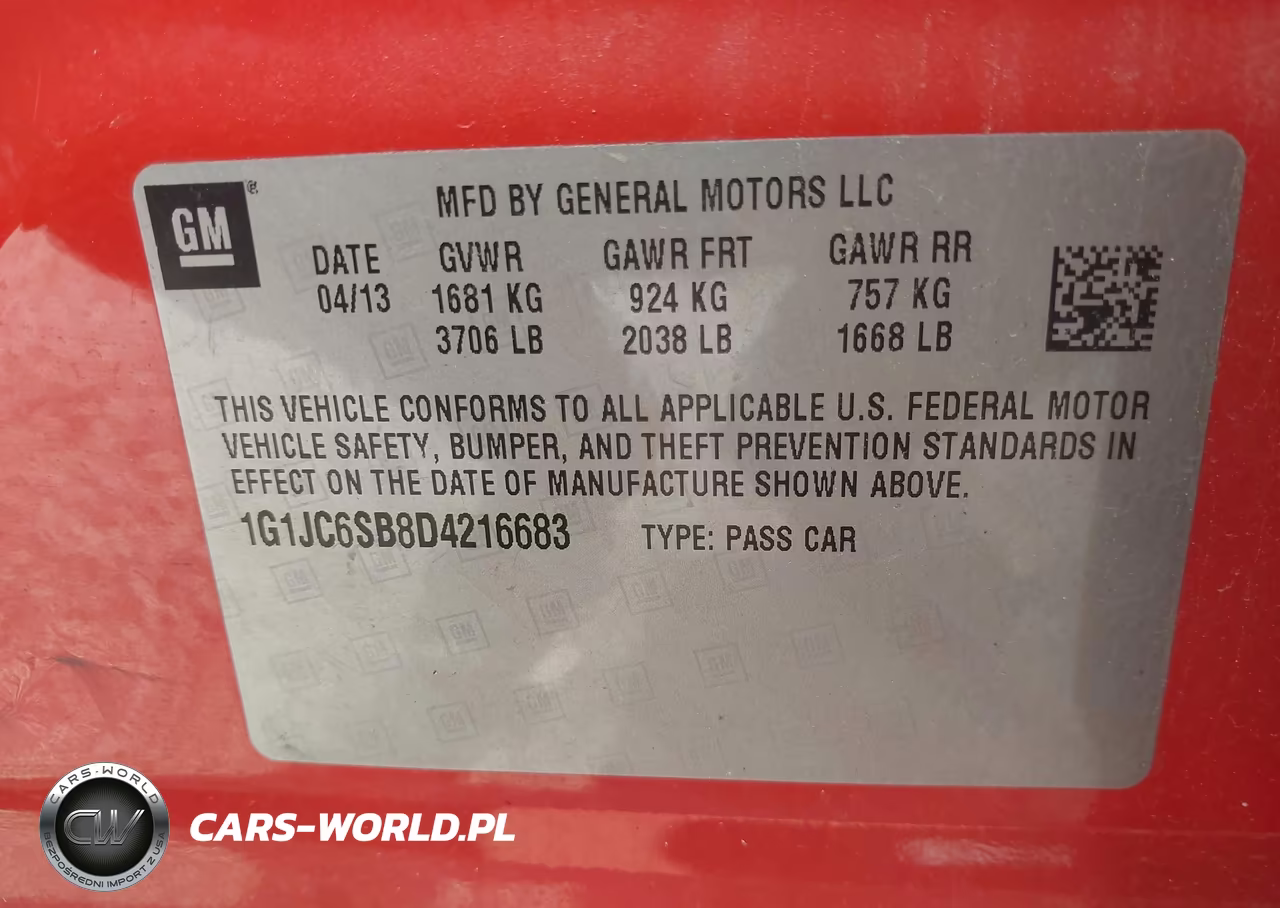 2013 Chevrolet Sonic Lt Auto VIN:1G1JC6SB8D4216683 - 9