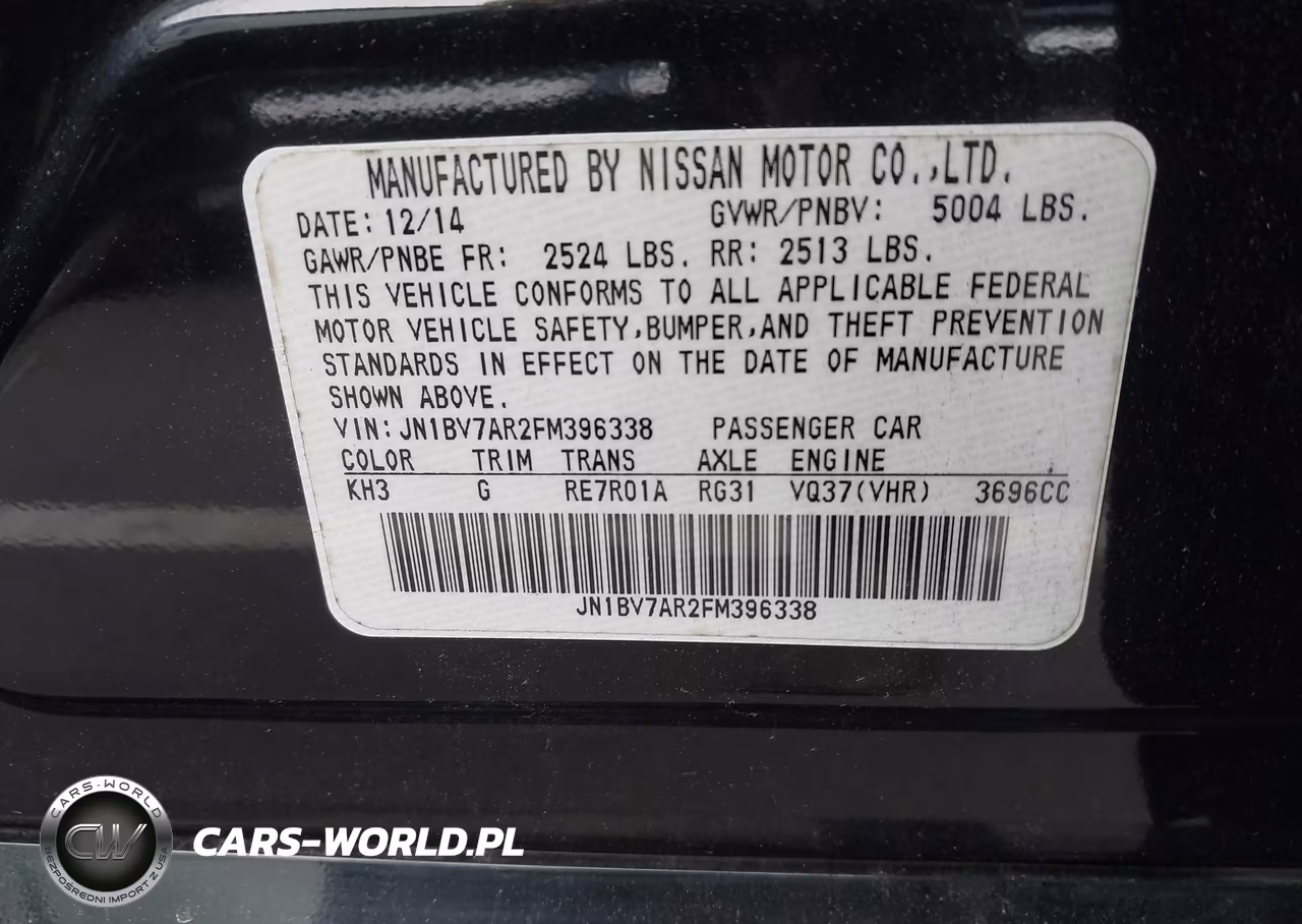 2015 Infiniti Q50 Premium VIN:JN1BV7AR2FM396338 - 9
