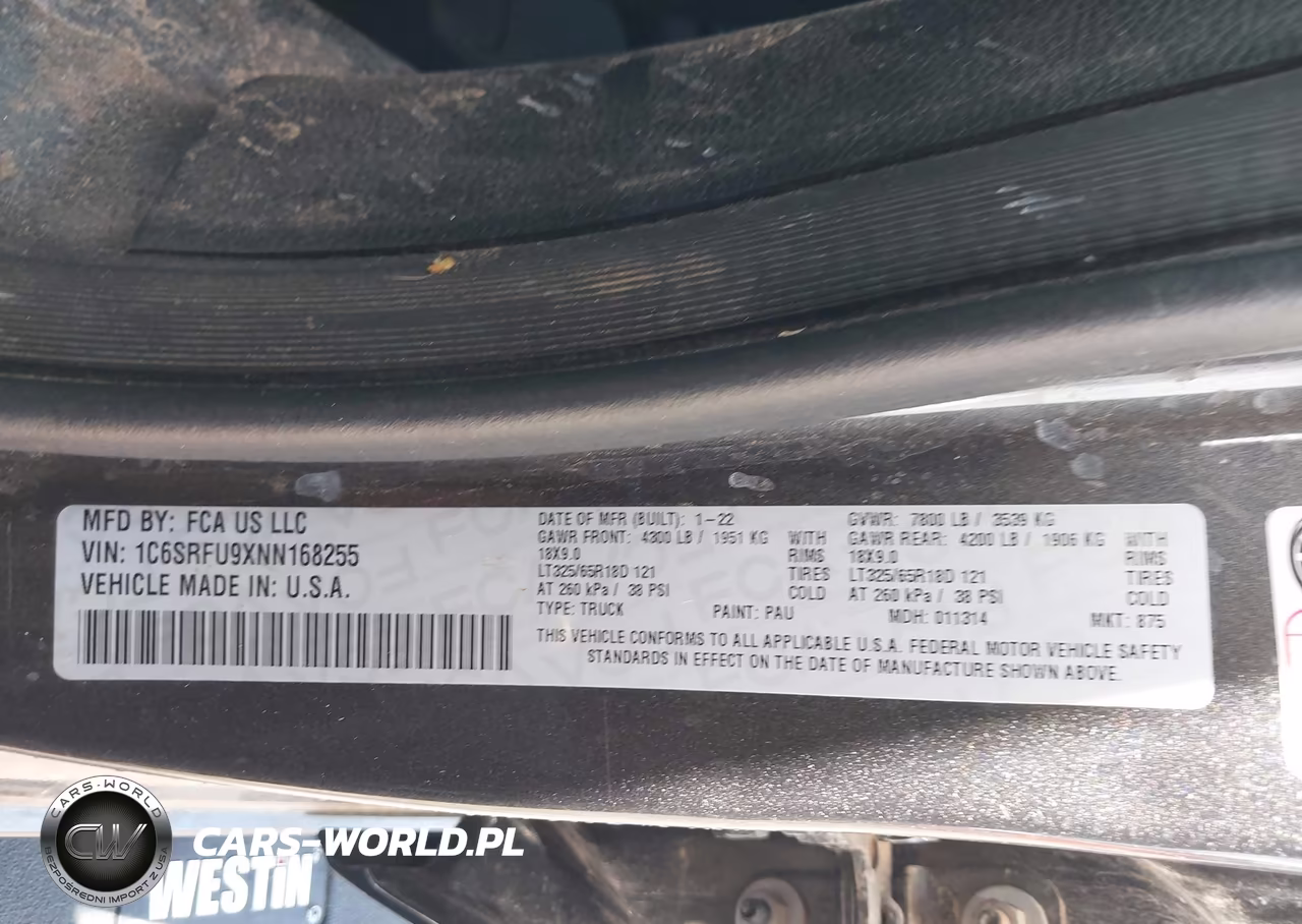 2022 Ram 1500 Trx 4X4 5'7 Box VIN:1C6SRFU9XNN168255 - 9