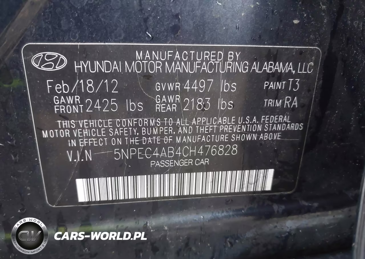 2012 Hyundai Sonata Se 2.0T VIN:5NPEC4AB4CH476828 - 9