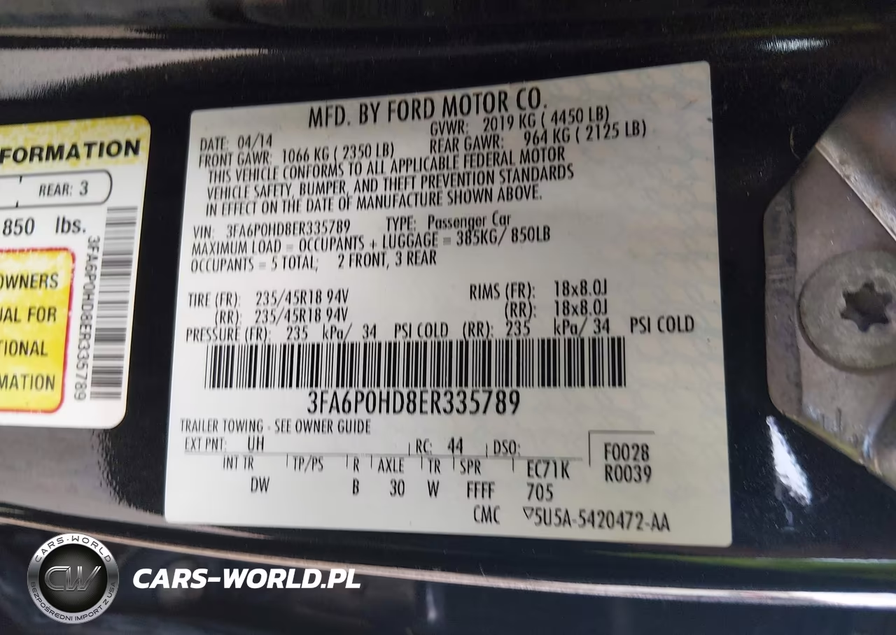 2014 Ford Fusion Se VIN:3FA6P0HD8ER335789 - 9