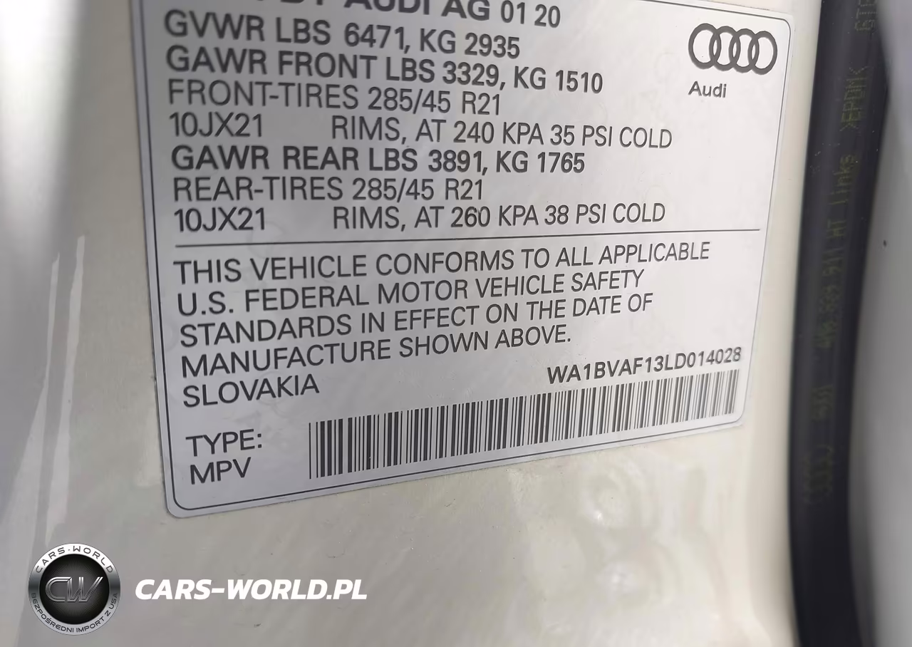 2020 Audi Q8 Premium Plus 55 Tfsi Quattro Tiptronic VIN:WA1BVAF13LD014028 - 9