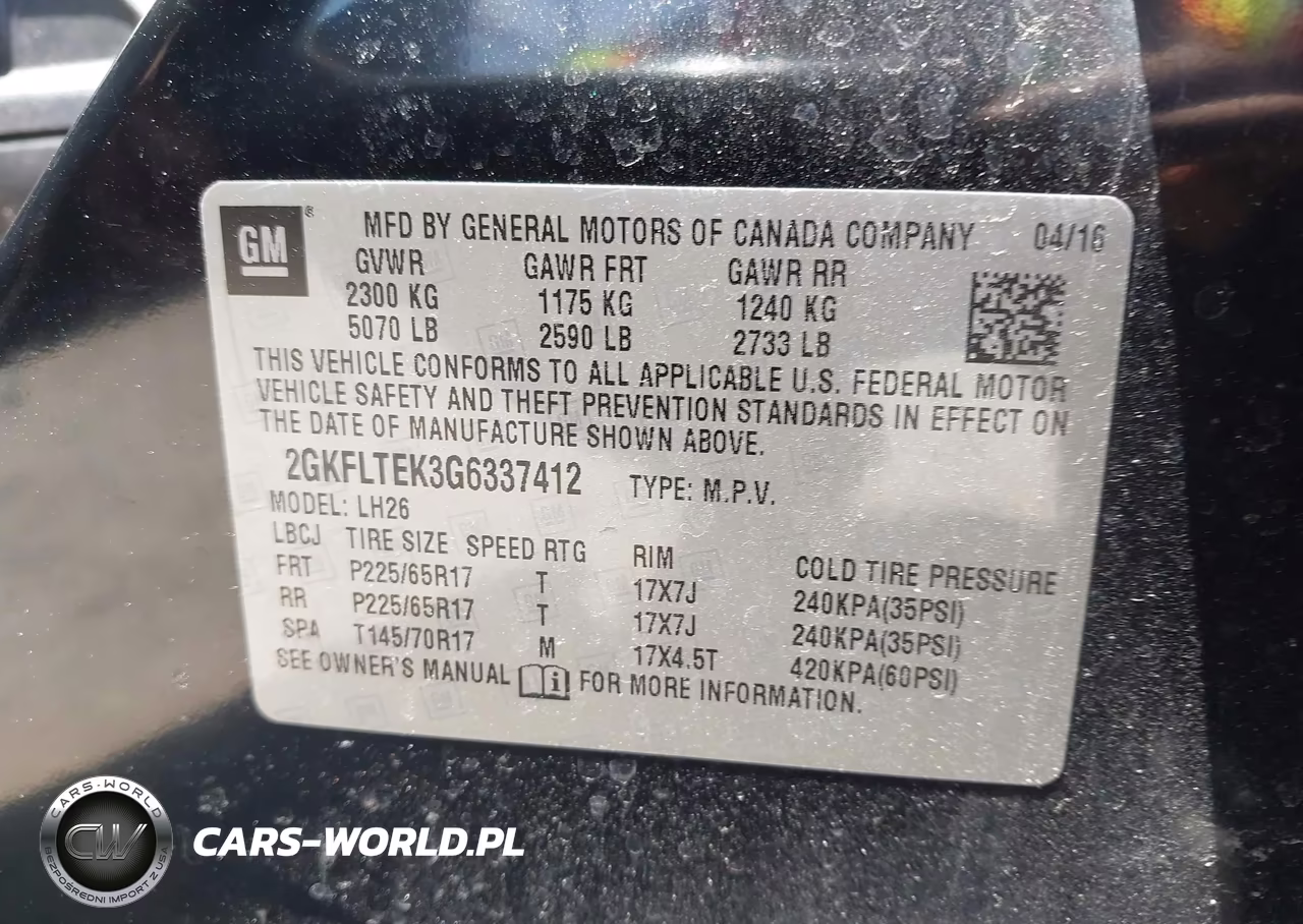 2016 GMC Terrain Sle-2 VIN:2GKFLTEK3G6337412 - 9