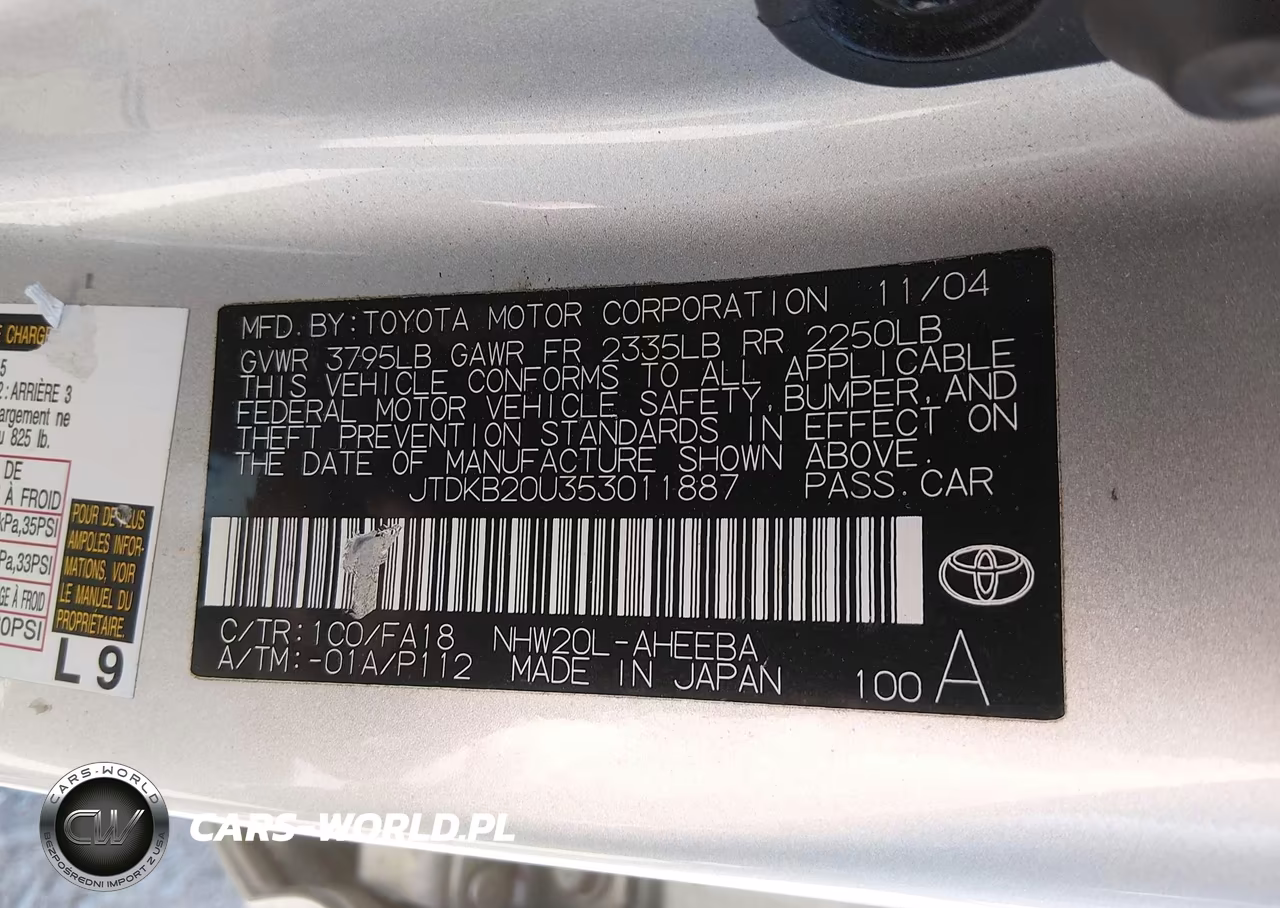 2005 Toyota Prius VIN:JTDKB20U353011887 - 9
