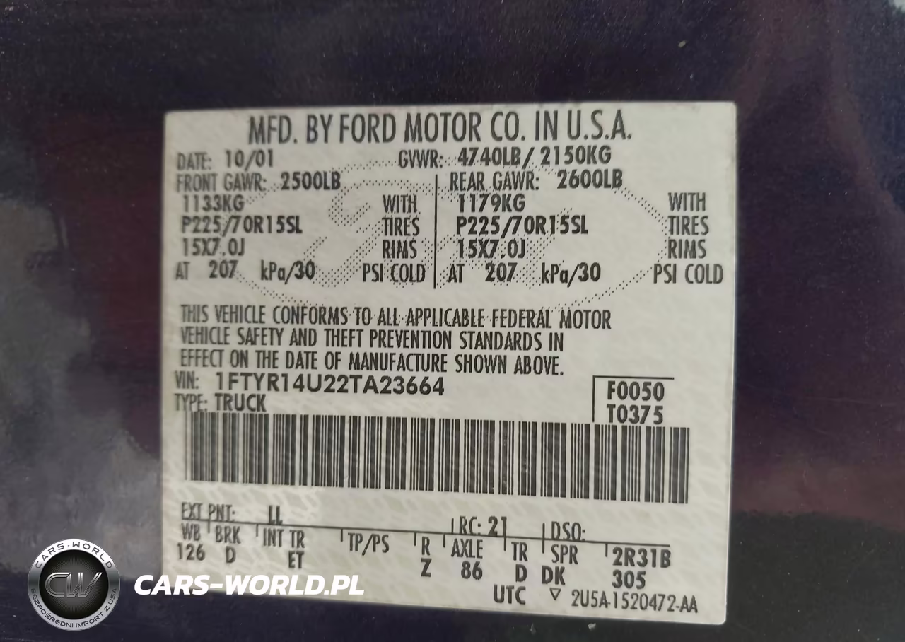 2002 Ford Ranger Edge-Tremor-Xl-Xlt VIN:1FTYR14U22TA23664 - 9