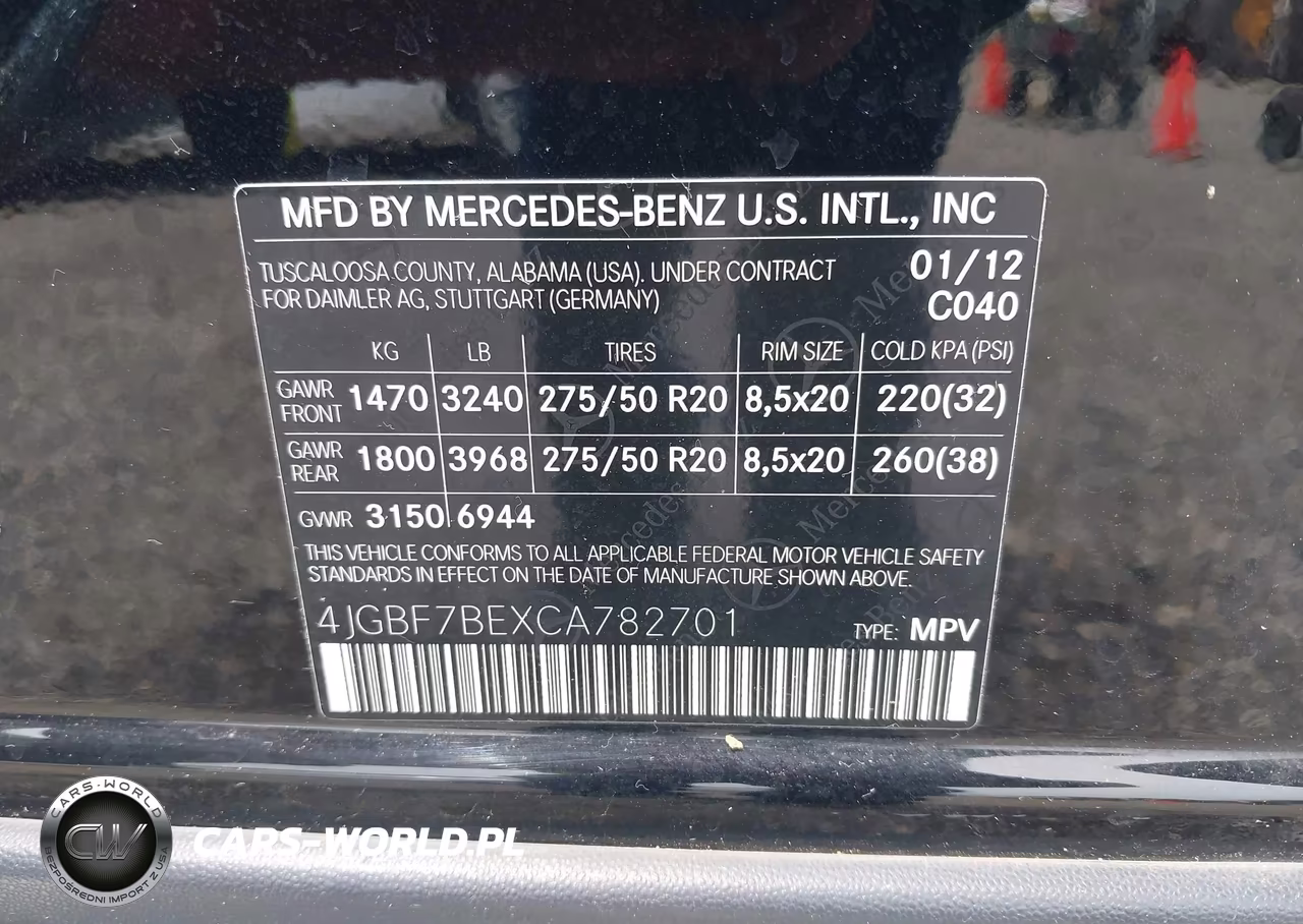 2012 Mercedes-Benz Gl 450 4Matic VIN:4JGBF7BEXCA782701 - 9