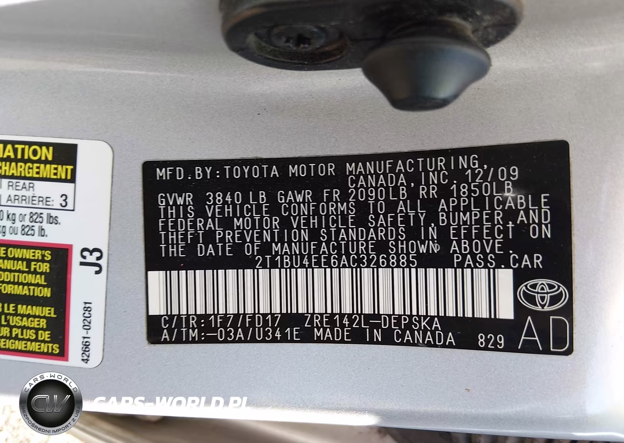 2010 Toyota Corolla S VIN:2T1BU4EE6AC326885 - 9