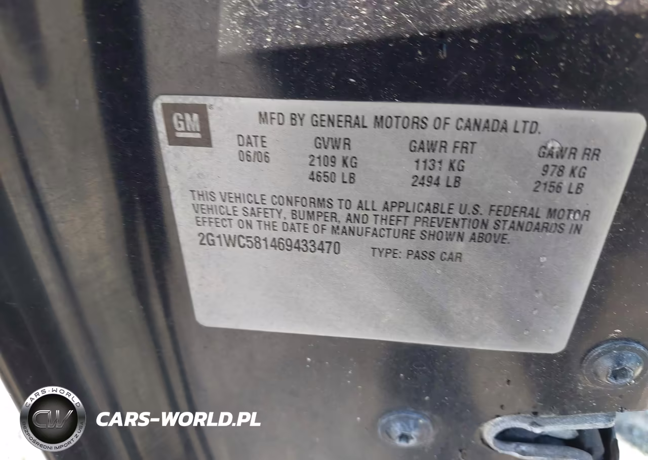 2006 Chevrolet Impala Lt VIN:2G1WC581469433470 - 9