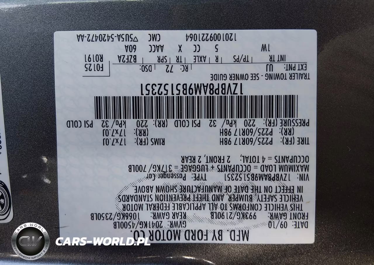 2011 Ford Mustang V6 VIN:1ZVBP8AM9B5152351 - 9
