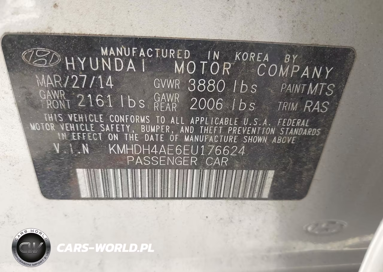 2014 Hyundai Elantra Se VIN:KMHDH4AE6EU176624 - 9