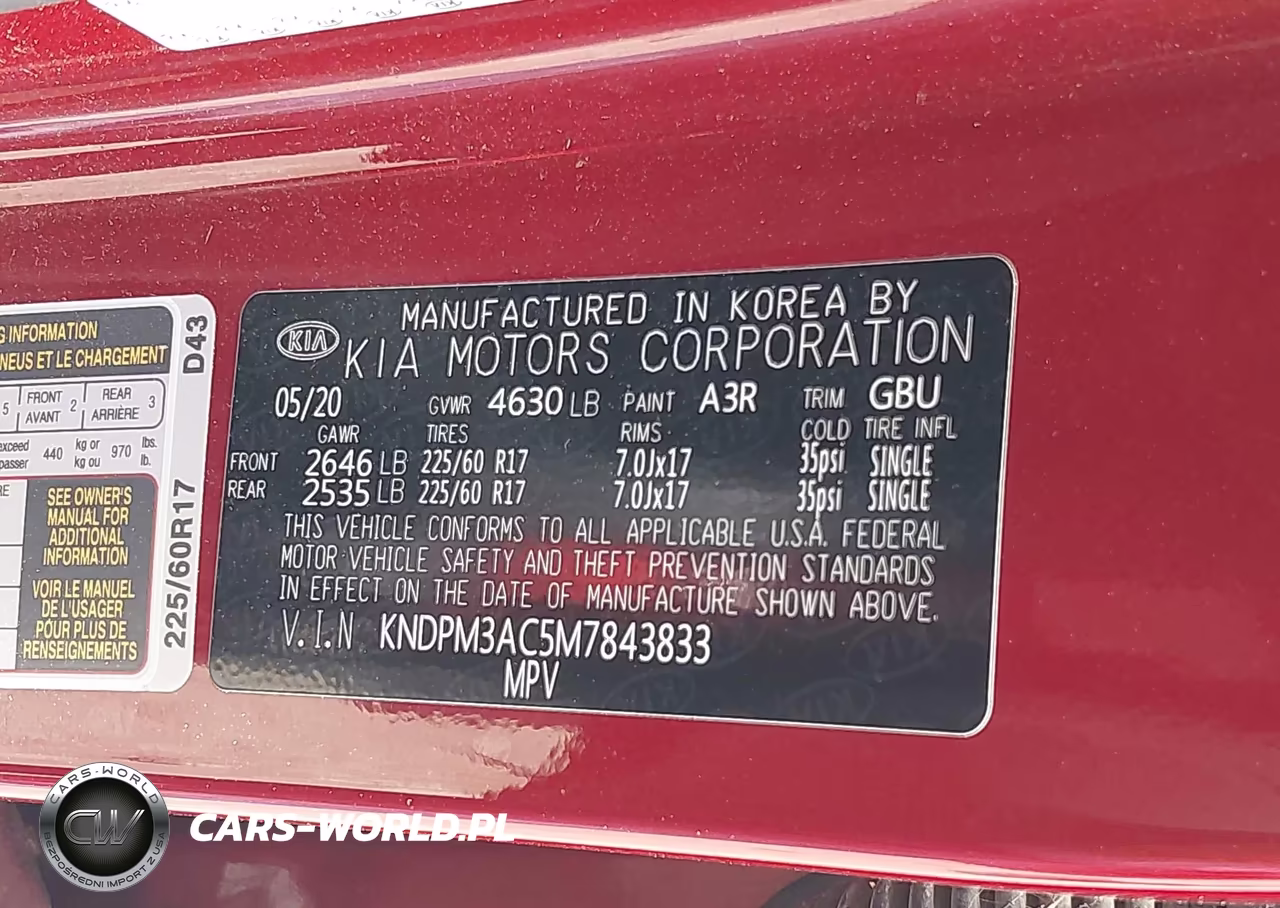 2021 Kia Sportage Lx VIN:KNDPM3AC5M7843833 - 9