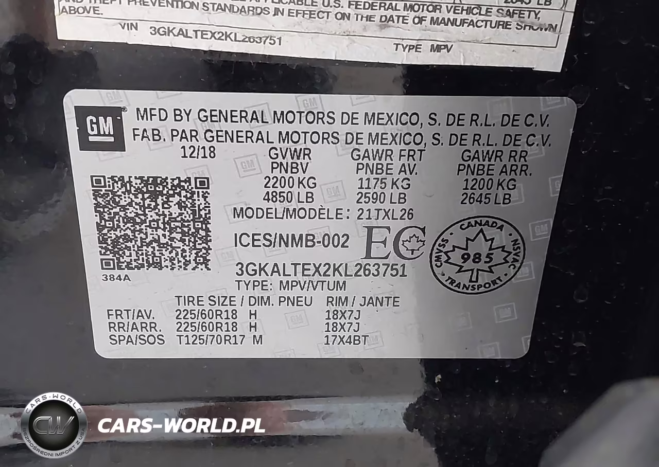 2019 GMC Terrain Sle VIN:3GKALTEX2KL263751 - 9