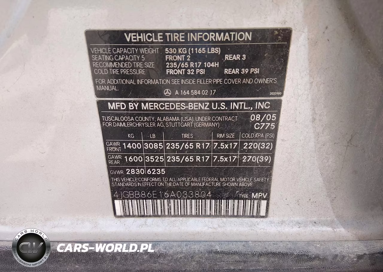 2006 Mercedes-Benz Ml 350 4Matic VIN:4JGBB86E16A033804 - 9