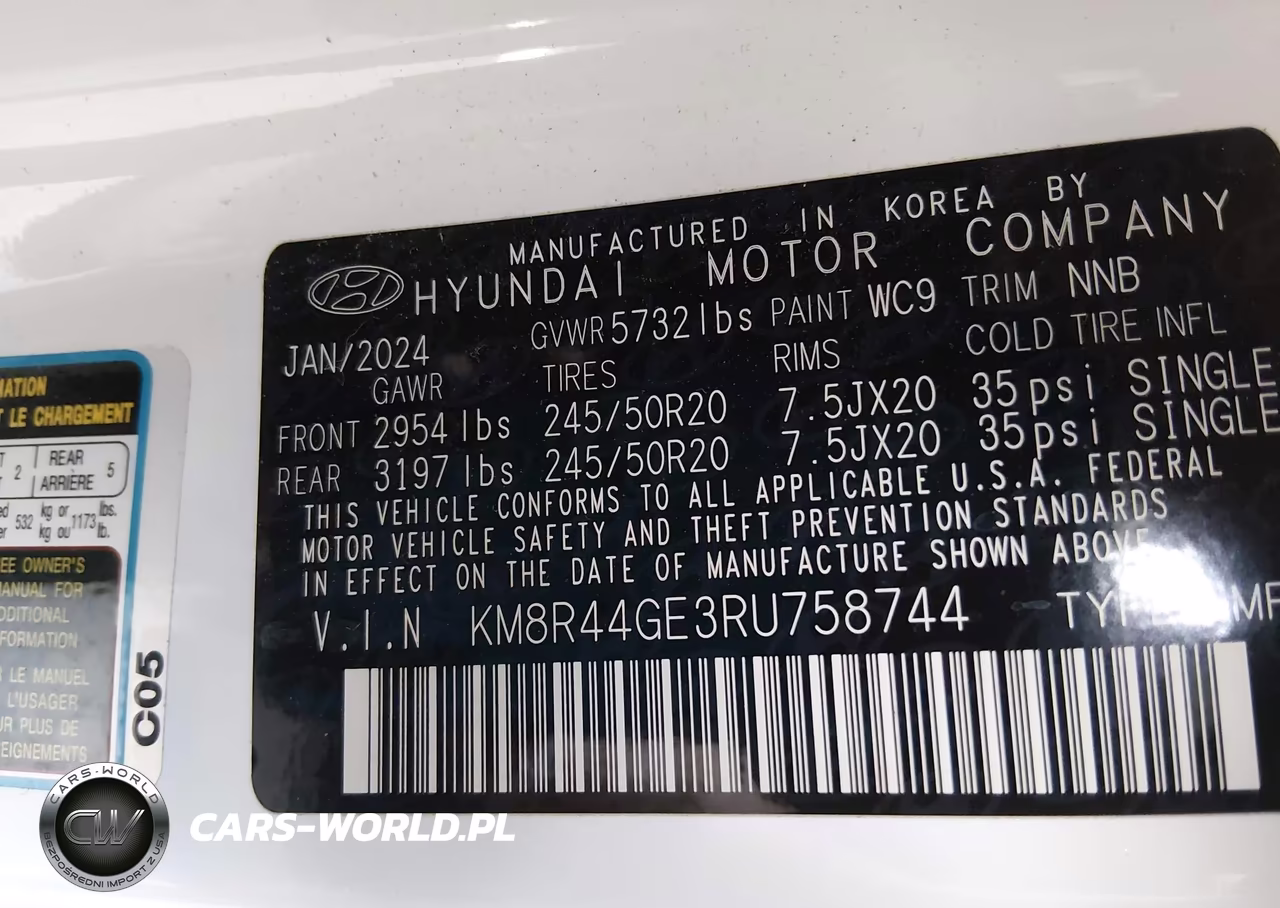 2024 Hyundai Palisade Sel VIN:KM8R44GE3RU758744 - 9