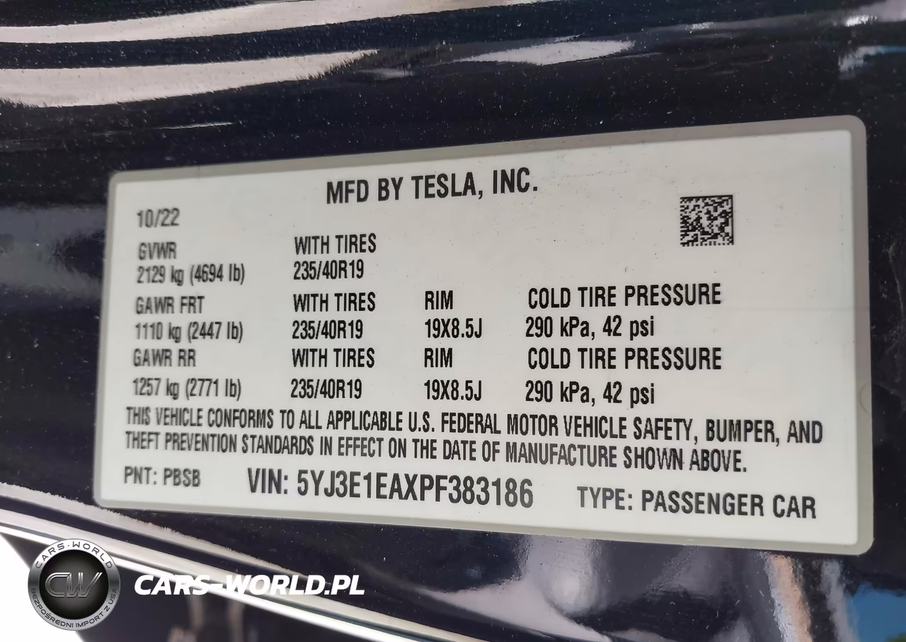 2023 Tesla Model 3 Rear-Wheel Drive VIN:5YJ3E1EAXPF383186 - 9