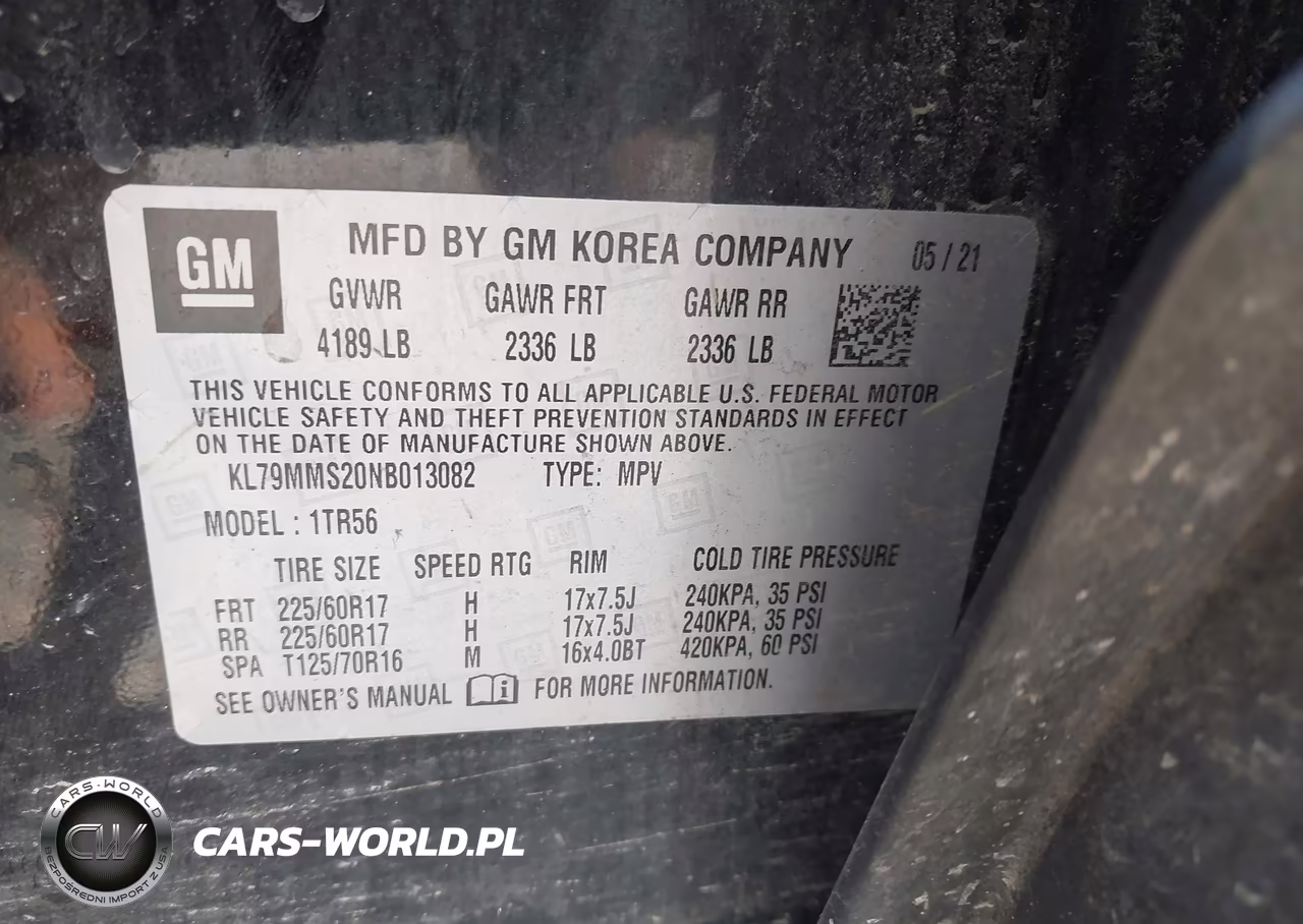 2022 Chevrolet Trailblazer Fwd Ls VIN:KL79MMS20NB013082 - 9
