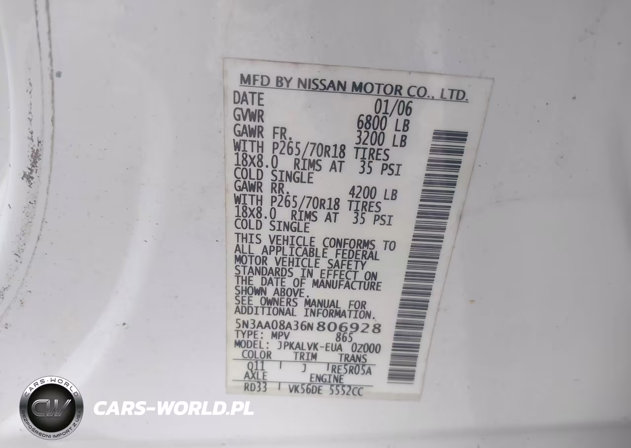 2006 Infiniti Qx56 VIN:5N3AA08A36N806928 - 9
