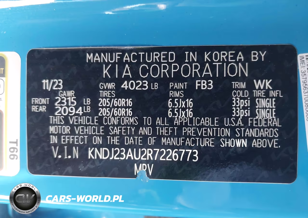 2024 Kia Soul S VIN:KNDJ23AU2R7226773 - 9