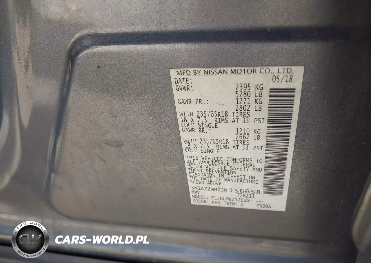 2018 Nissan Murano S VIN:5N1AZ2MH2JN156658 - 9