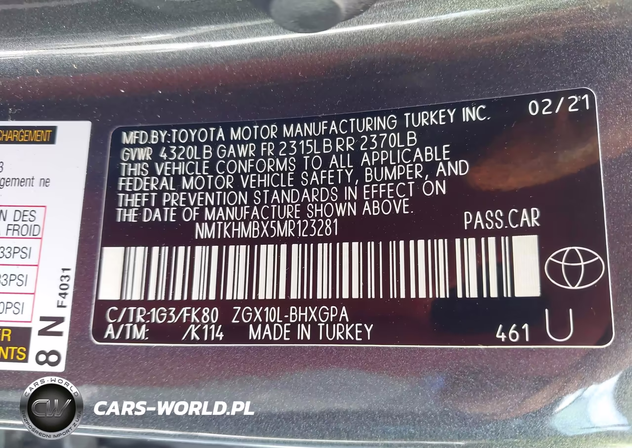 2021 Toyota C-Hr Xle VIN:NMTKHMBX5MR123281 - 9