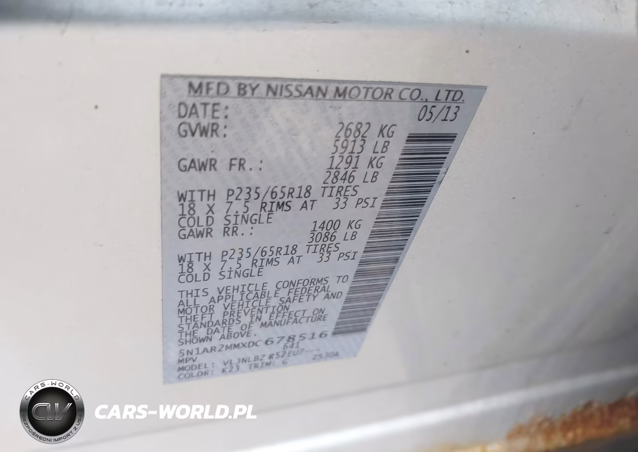 2013 Nissan Pathfinder S VIN:5N1AR2MMXDC678516 - 9