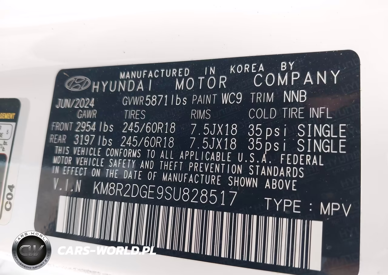 2025 Hyundai Palisade Sel VIN:KM8R2DGE9SU828517 - 9