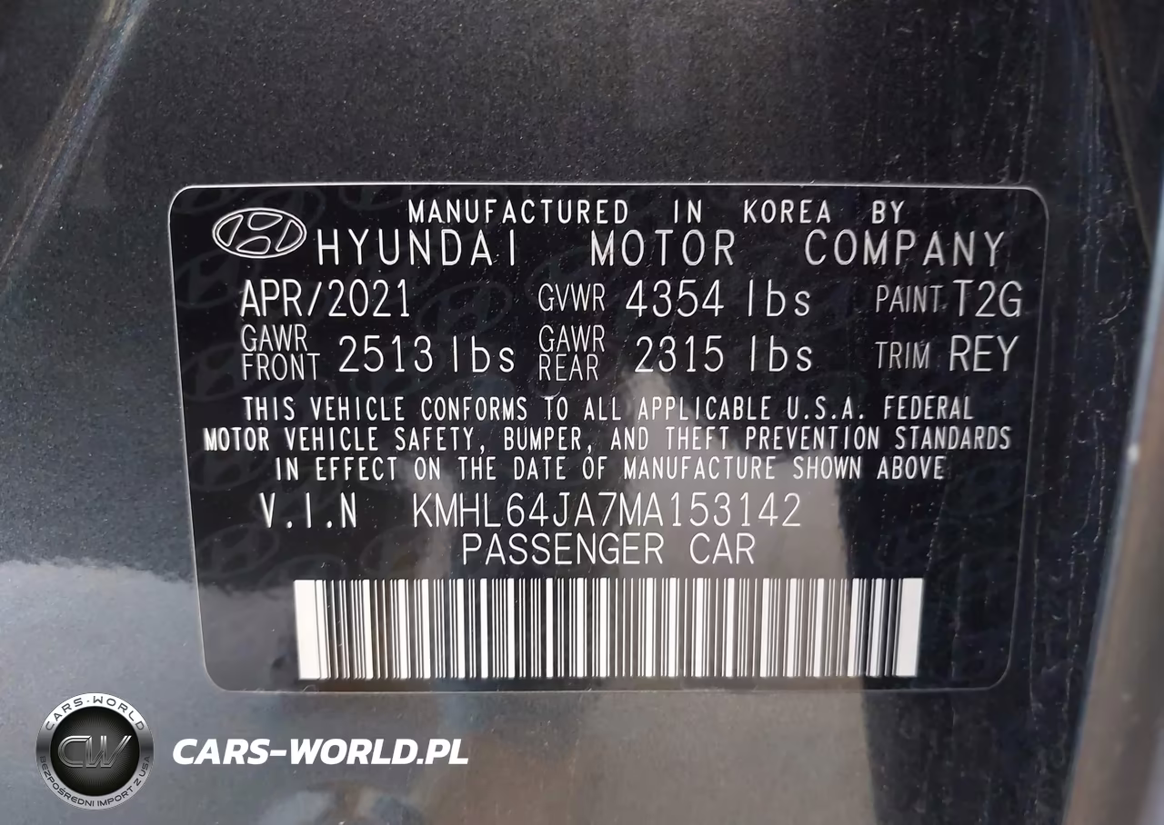 2021 Hyundai Sonata Sel VIN:KMHL64JA7MA153142 - 9