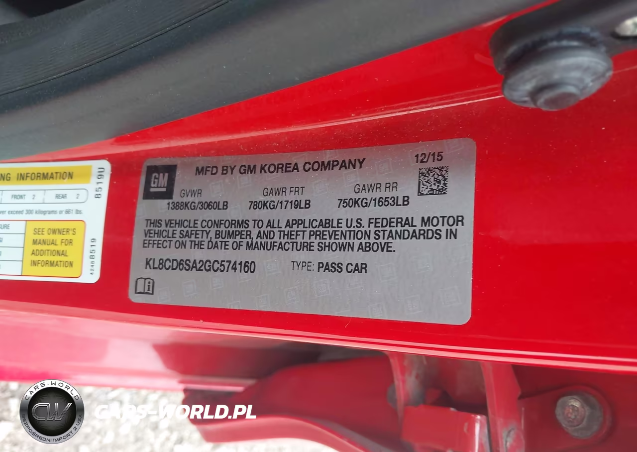2016 Chevrolet Spark 1Lt Cvt VIN:KL8CD6SA2GC574160 - 9