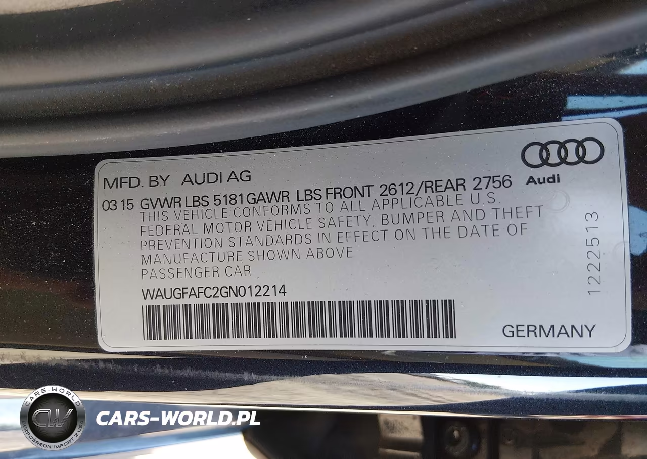 2016 Audi A6 2.0T Premium Plus VIN:WAUGFAFC2GN012214 - 9