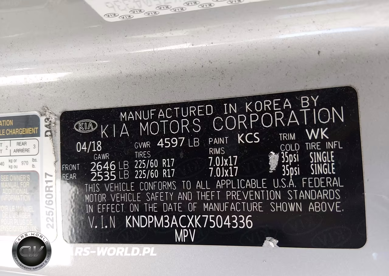 2019 Kia Sportage Lx VIN:KNDPM3ACXK7504336 - 9
