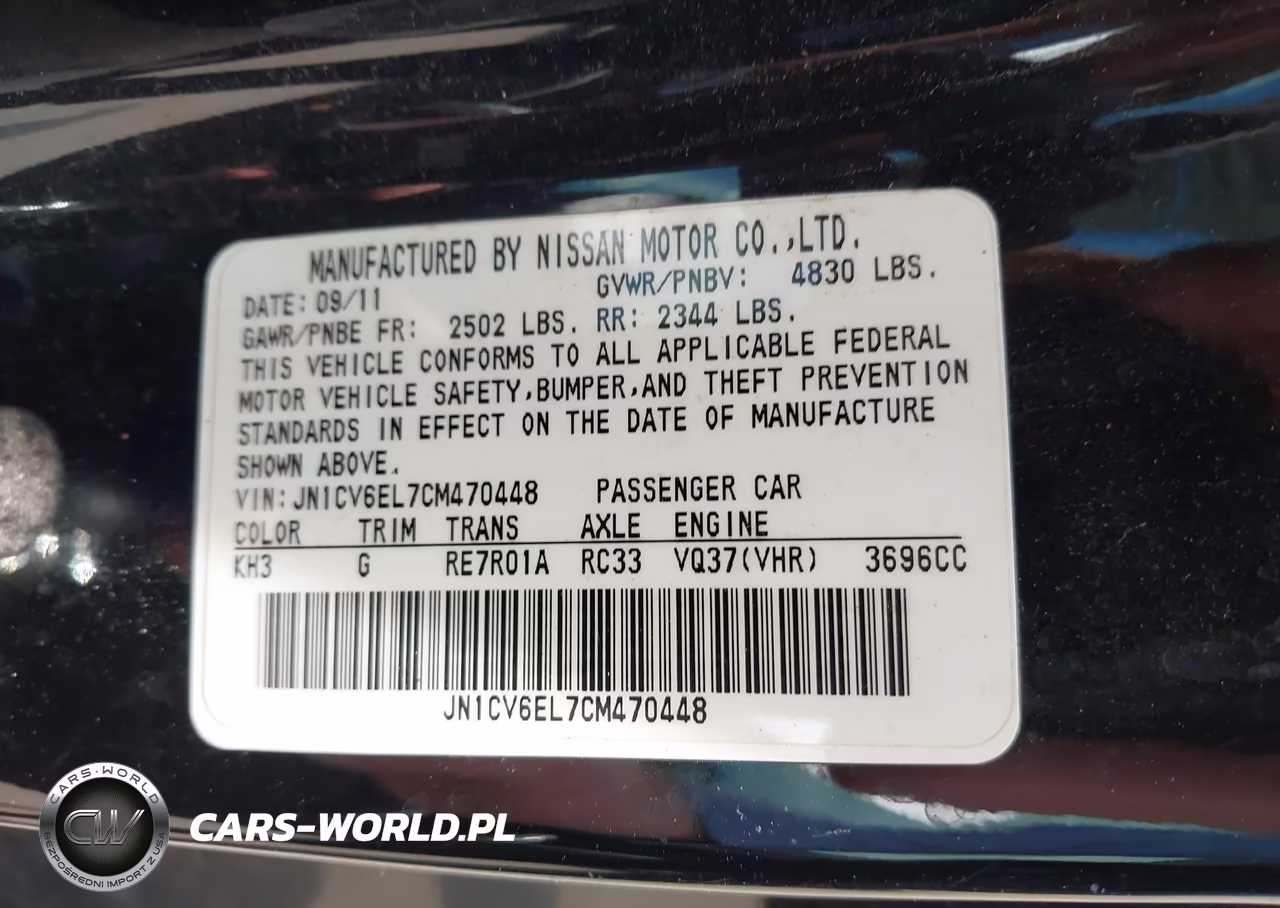 2012 Infiniti G37X VIN:JN1CV6EL7CM470448 - 9